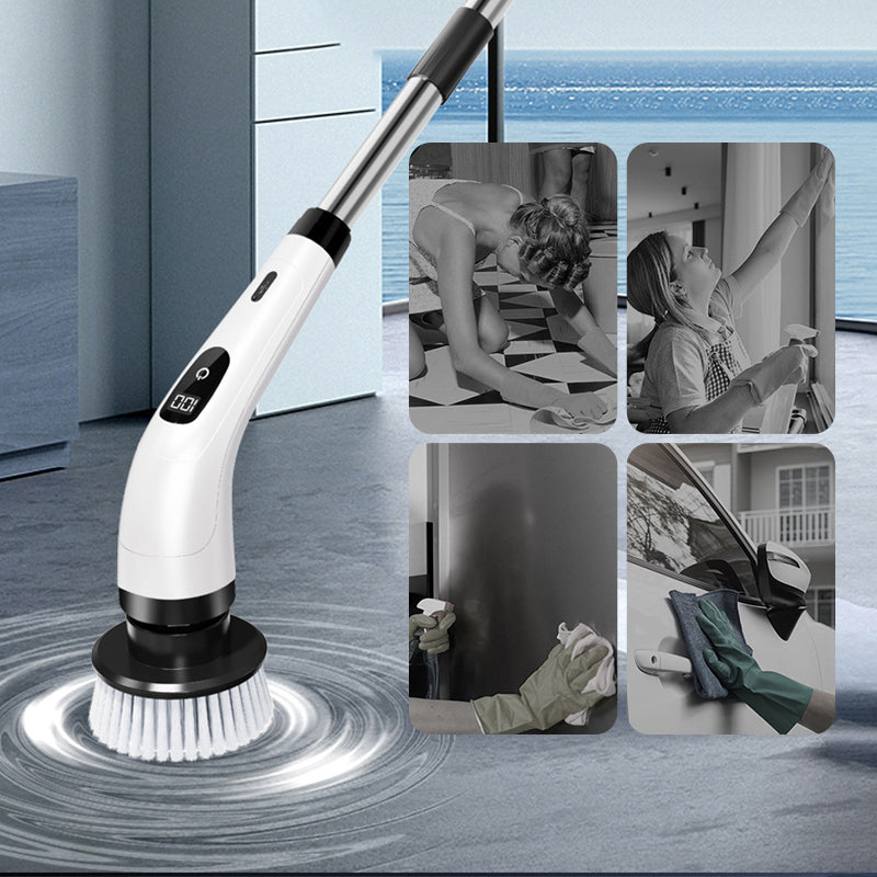 ⏳🔥LIMITED-TIME 50% OFF! ⏰⚡ 8-in-1 Cordless Electric Spin Scrubber with 3 Extension Rods & Dual Speeds 🧼