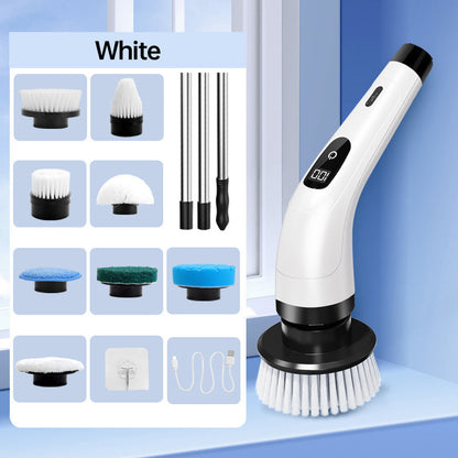 ⏳🔥LIMITED-TIME 50% OFF! ⏰⚡ 8-in-1 Cordless Electric Spin Scrubber with 3 Extension Rods & Dual Speeds 🧼