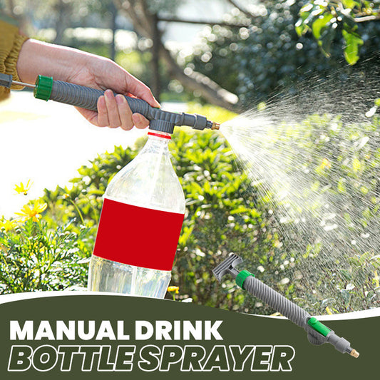 🌿49% OFF NOW! Manual Drink Bottle Sprayer with Adjustable Nozzle‑Portable DIY Garden Spray Tool, Fits Standard Plastic Bottles for Plant Watering, Fertilizing & Pest Control