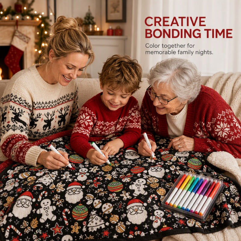 ✨Last Day 49% OFF🎨Family DIY Coloring Blanket for All Ages🎁Perfect Gift For Family & Friends
