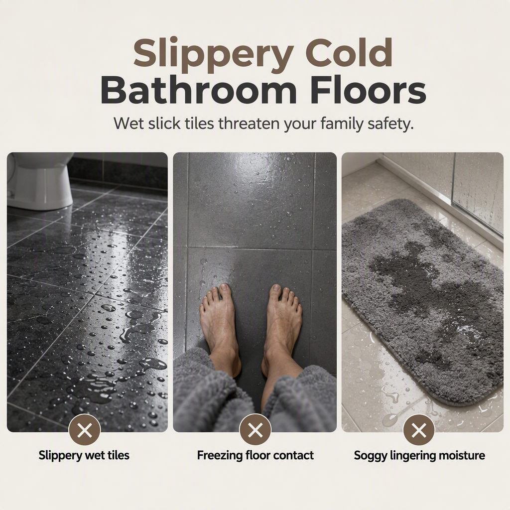 🛁 50% OFF! ✨ Nordic Style Faux Cashmere Bath Mat – Ultra-Soft High-Density Microfiber, Instant Dry Absorption & Reinforced Edges – Luxurious Comfort for Your Bathroom 🚿