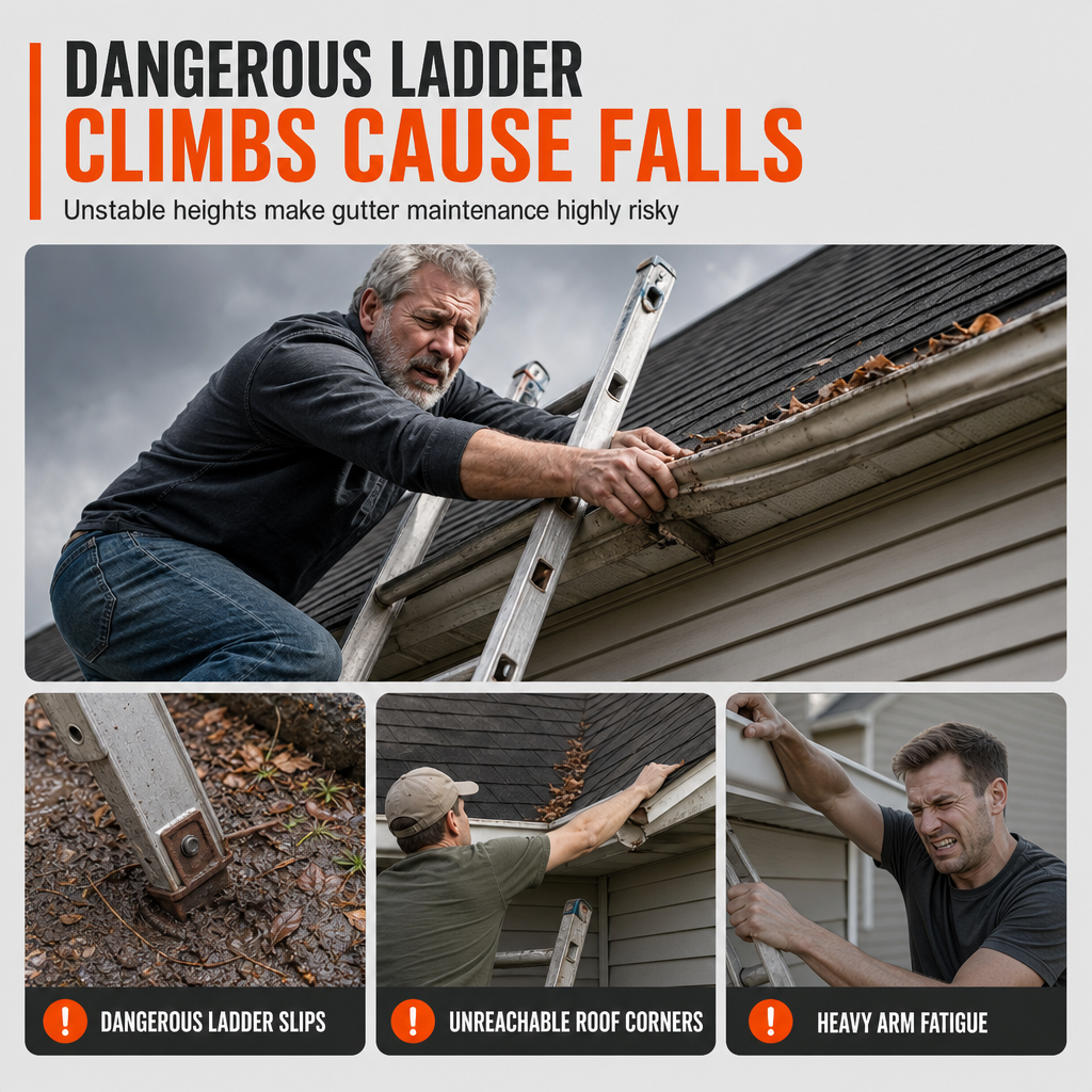 No-Climb Gutter Cleaning Tool image 2