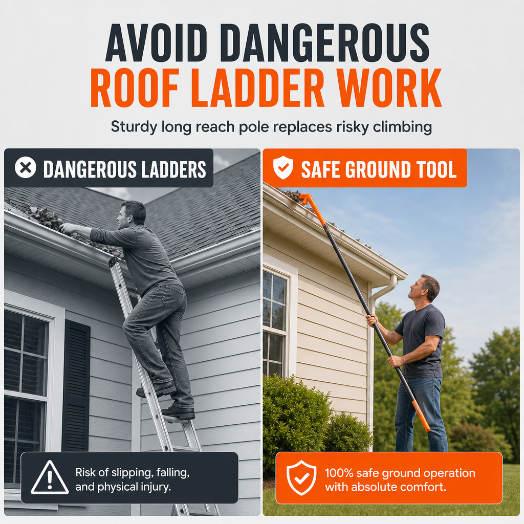 No-Climb Gutter Cleaning Tool image 9