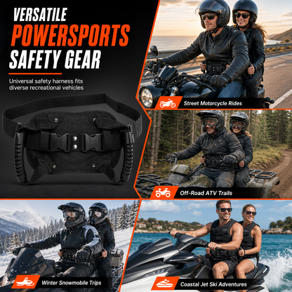 🏍️ Adjustable Passenger Grip Belt – ✋Motorcycle Passenger Waist-strap Safety Handle