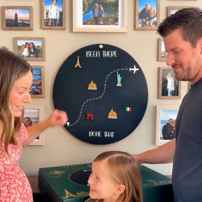 🌍✈️ Been There, Done That – Travel Magnet Display Board 🎁