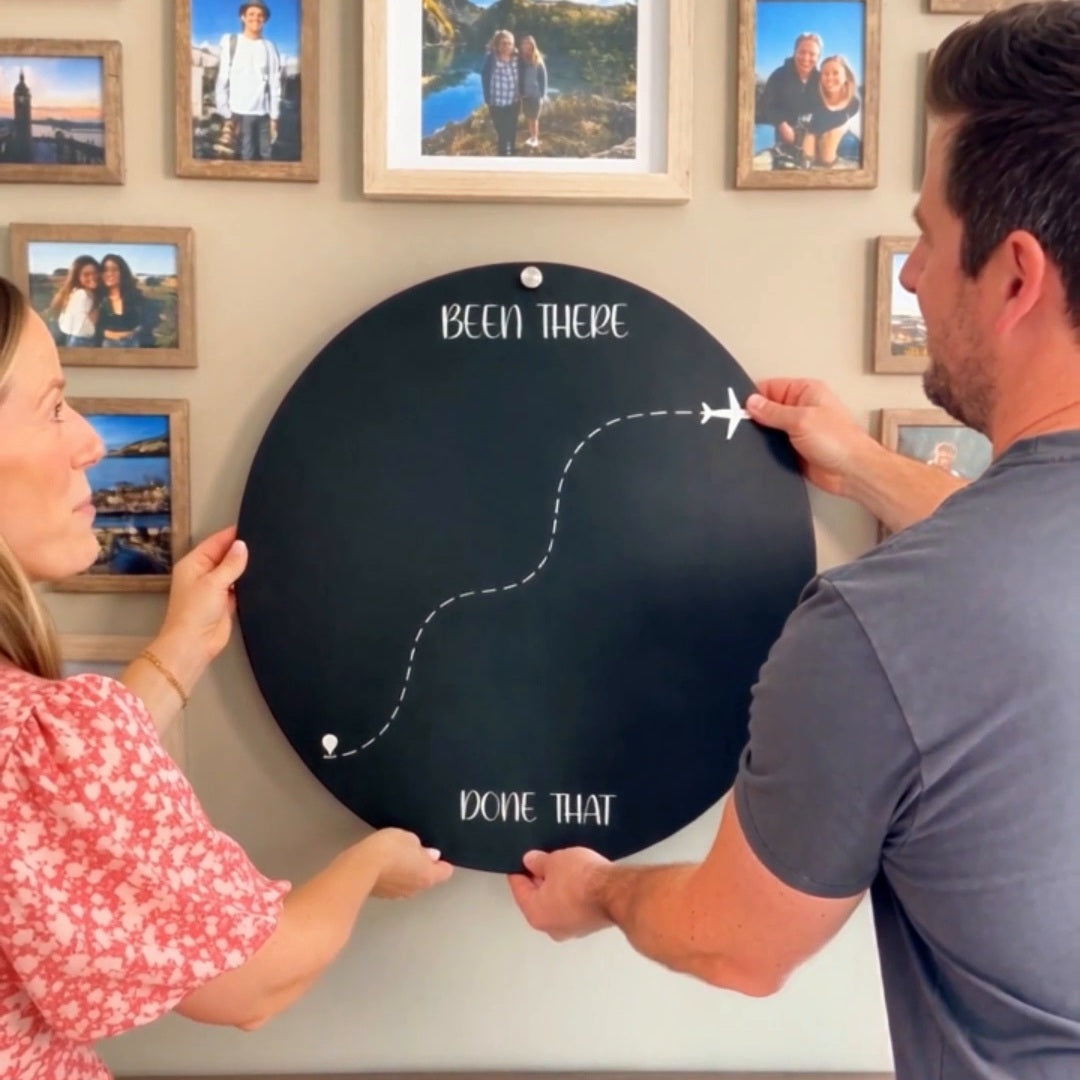 🌍✈️ Been There, Done That – Travel Magnet Display Board 🎁
