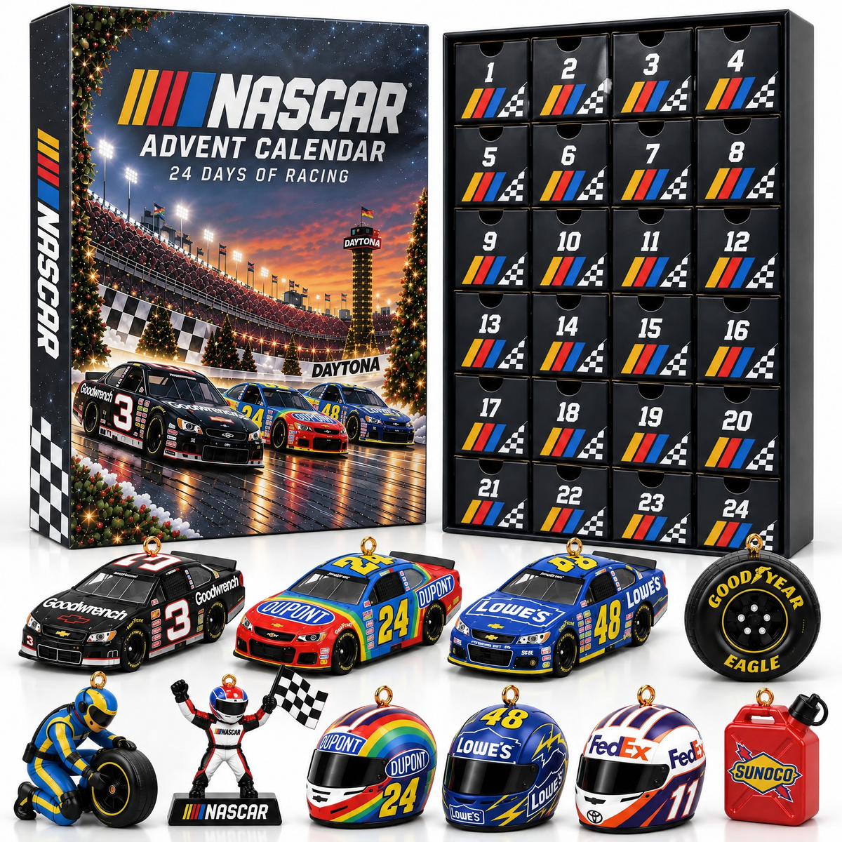 🏁 NASCAR Christmas Advent Calendar 🎄 24 Days of Racing Surprises